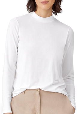 现货EF针织有机棉T恤立领小高领弹力长袖绒毛棉舒绒棉打底外穿