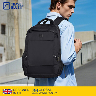 Travel 蓝旅行家差旅行双肩包男休闲通勤书包电脑背包16英寸 Blue