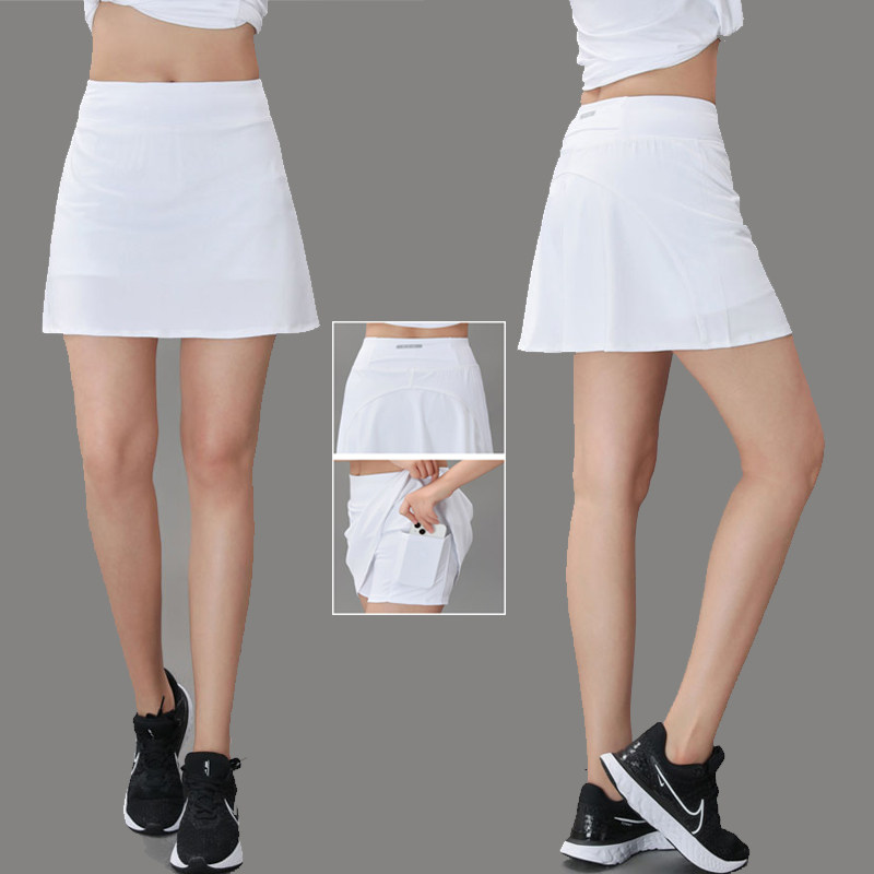 2025新款专业羽毛球服女网球半身短裙运动裙裤假两件跑步瑜伽裙子