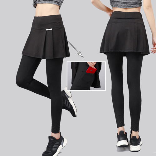 羽毛球服女裤子跑步健身运动裤裙