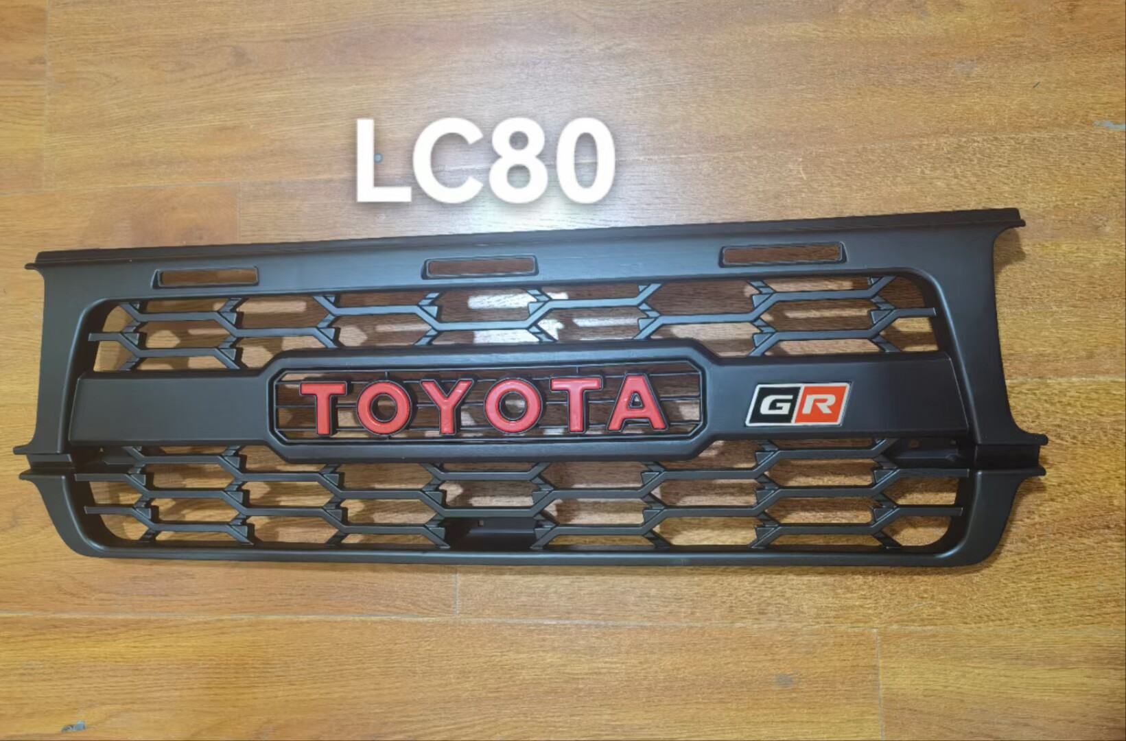适用于陆巡L80 LC100 改装前杠带灯中网GR标款前脸改装格栅装饰网