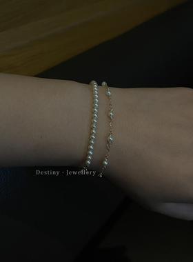 天然珍珠注金轻奢小众手链