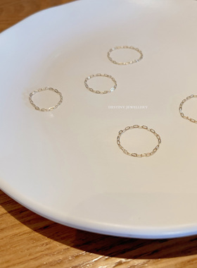 14K包金链条软戒指不掉色