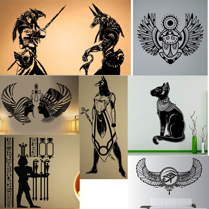 荷鲁斯阿努比斯贝斯特贴画古埃及众神墙贴anubis horus复古贴纸