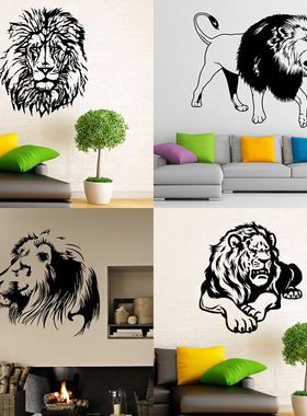 狮子头像贴画非洲雄狮Lion贴纸