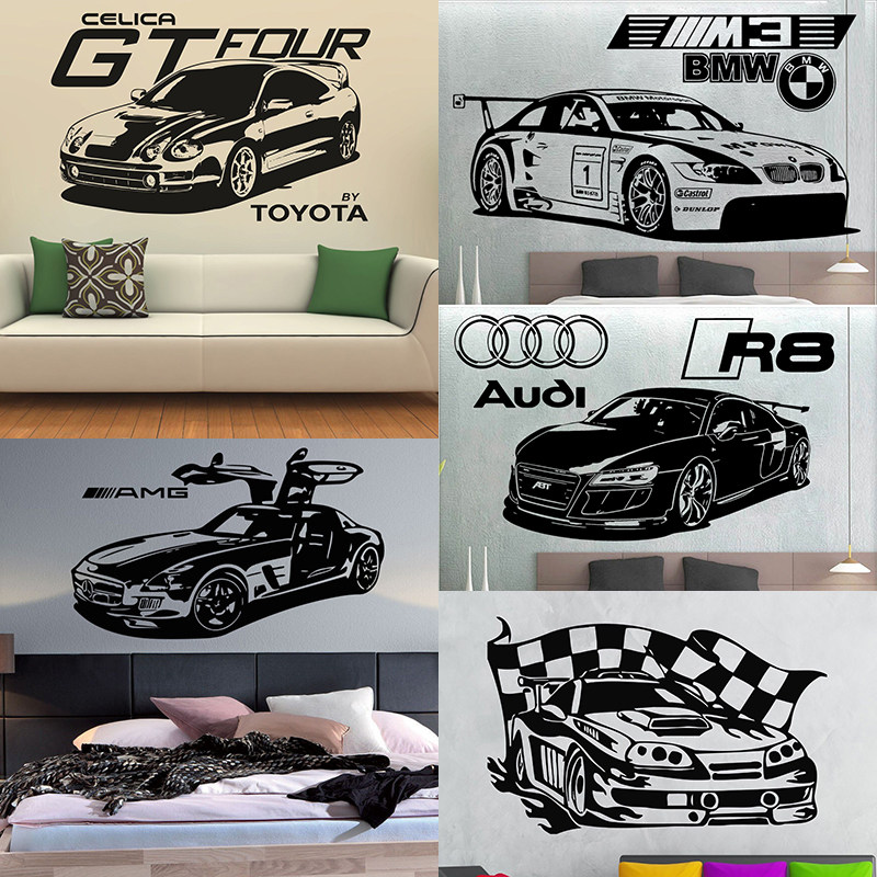 Rally Car大众Golf7拉力赛车贴画宝马M3跑车奥迪R8墙贴兰博基尼