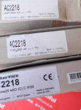 议价Ifm AC2218 易福门全新AS-i从站模块 SmartLine25 4AO (C) C
