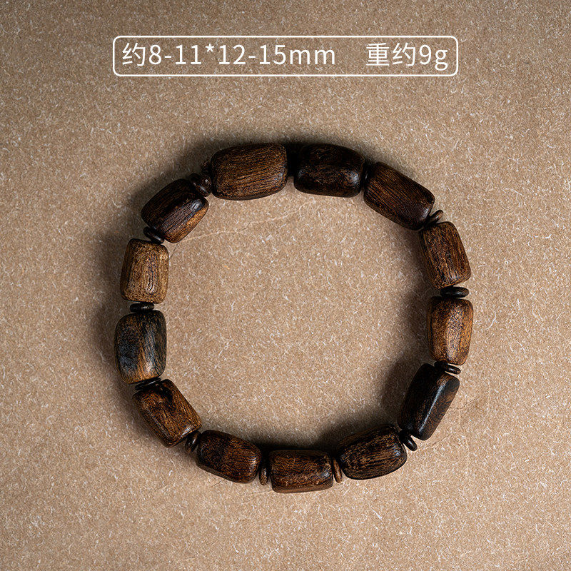 브루나이 블랙 오일 오래된 재료 침향 팔찌 충실도 8점 가라앉는 침향 부처님 구슬 여성과 남성용 적합 버킷 비드 팔찌