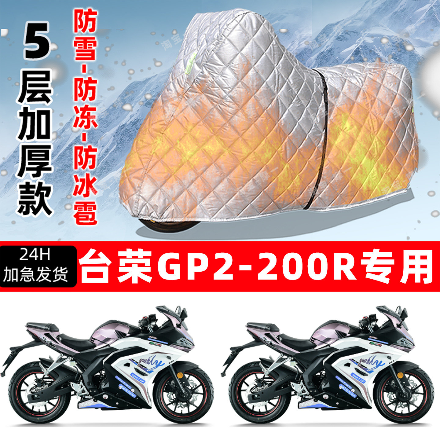 台荣 GP2-200R专用摩托车车衣车罩防雪防冻防冰雹加厚防晒防雨罩