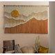 手工染色风景挂毯装 饰画编织挂件酒店民宿定制壁毯棉线特色软装