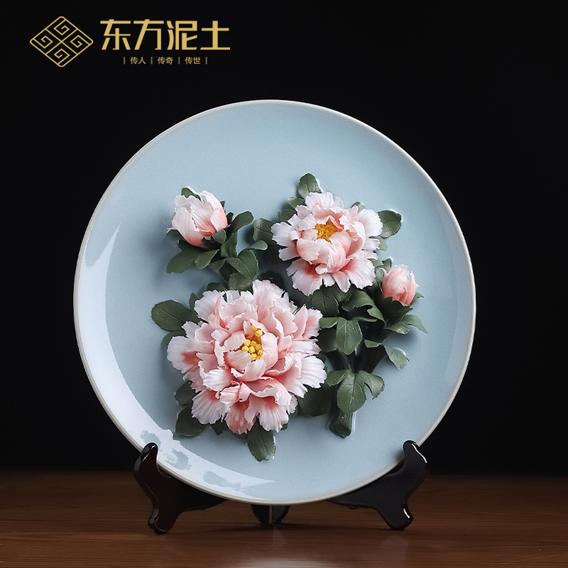 东方泥土《花开富贵》新中式挂盘