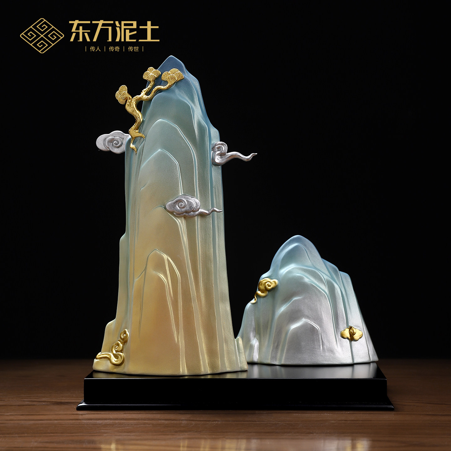东方泥土陶瓷金山银山山峰摆件图片