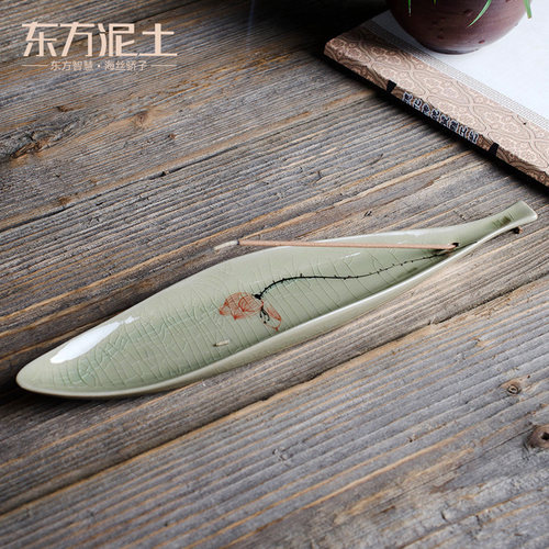 东方泥土越窑手绘香插