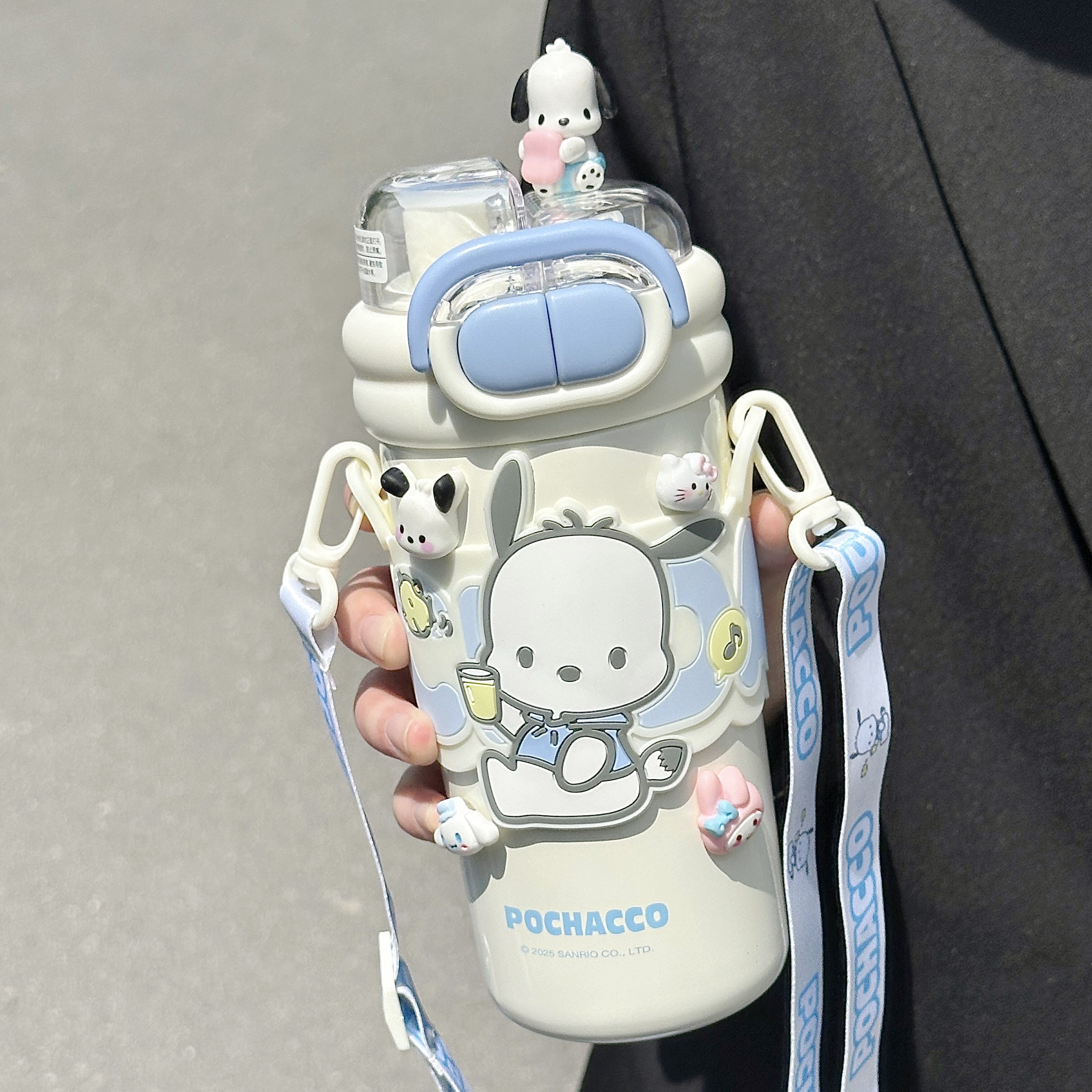 大容量帕恰狗双饮保温杯可斜挎