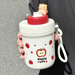 小熊虫保温杯女生2025新款316L学生便携小巧外带可爱直饮咖啡杯子