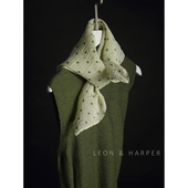 法式 浪漫定制小众高品质立体褶皱嫩绿波点小方巾丝巾领巾头巾女