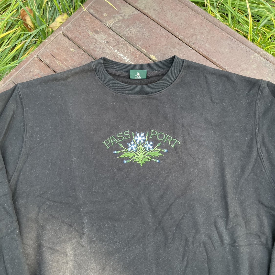 thumbnail for Original New Australian Skateboard Street Fashion Brand Pspt Composite Cotton Fleece-Lined American-Style Loose Drop-Shoulder Short Pullover Sweatshirt