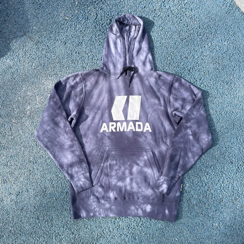 清货原D专业美式滑雪潮牌ARMD水洗做旧宽松扎染加绒连帽卫衣帽衫