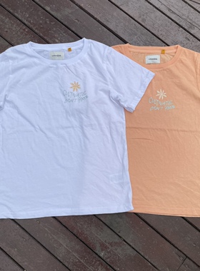 原D女款澳洲冲浪滑板街头潮牌TSSS纯棉水洗短袖T恤印花美式女生