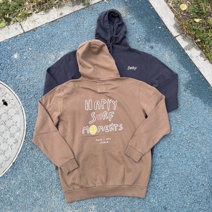 瑕疵原新款美式冲浪街头潮牌STKD棉水洗薄绒复古宽松滑板卫衣帽衫