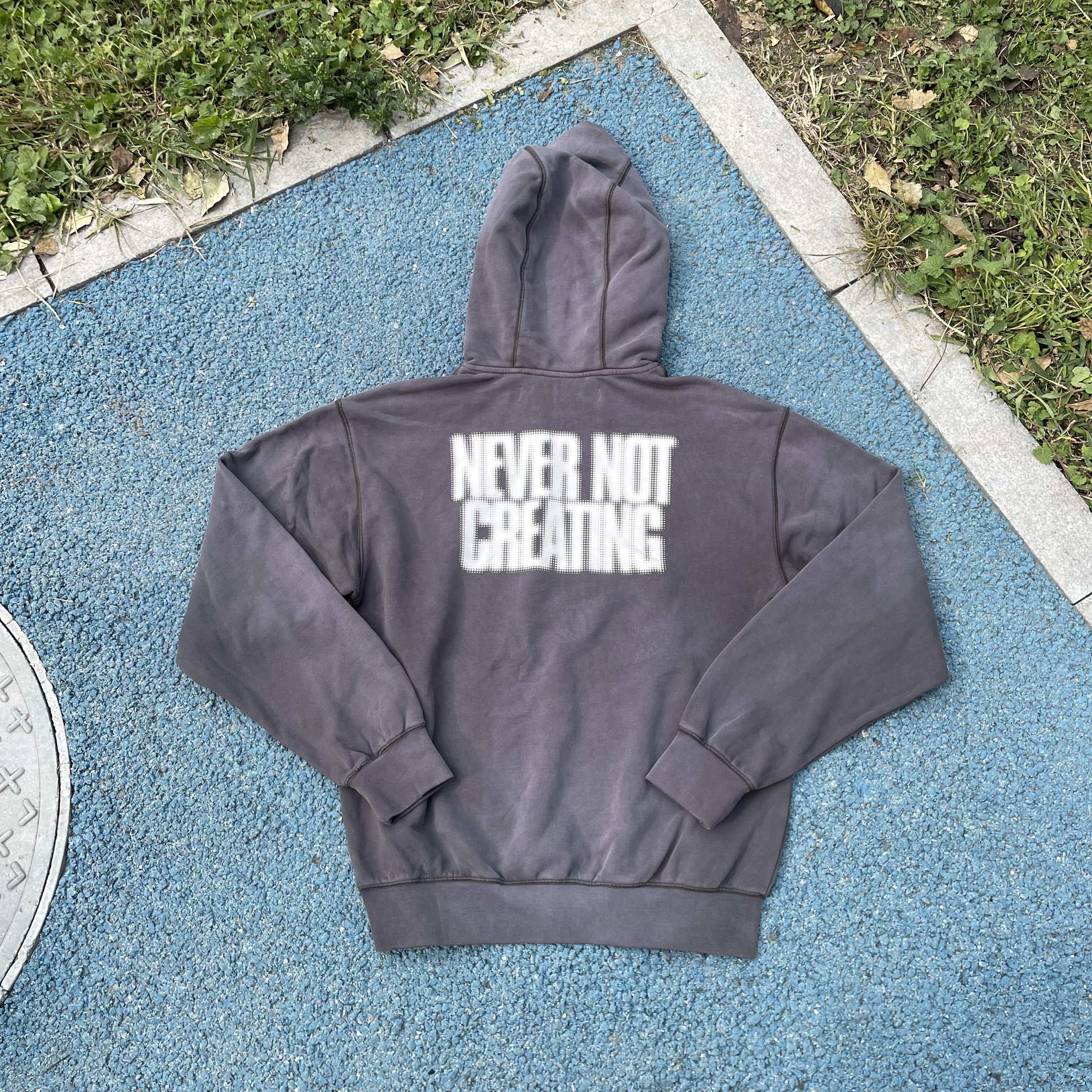 瑕疵原D新款美式街头潮牌STD纯棉水洗毛圈复古宽松滑板卫衣帽衫