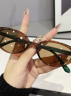 太阳镜女2025年新款防紫外线墨镜男高级感圆脸大脸简约眼镜显脸小