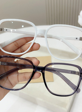近视眼镜女无度数防蓝光抗辐射眼睛男潮流平光镜框装饰护目防尘
