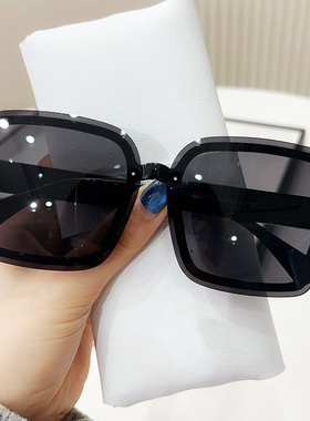 gm墨镜女2025年新款网红太阳镜男潮时尚黑色眼镜大脸显瘦防紫外线