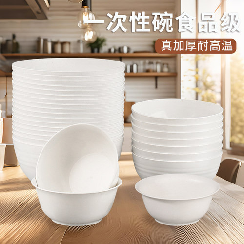 饭碗一次性碗食品级家用加厚碗