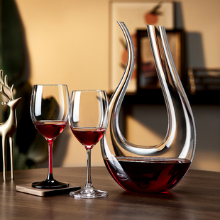 轻奢高级感家用水晶红酒杯套装 高脚杯子高档醒酒器白葡萄酒杯新款