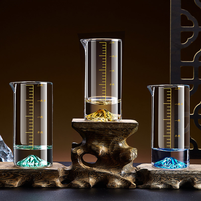 高档金蓝山白酒分酒器家用二两量酒器醒酒器带刻度饭店用白酒杯子,餐饮具,分酒器,淘宝优惠券,粉丝福利购,淘宝优惠卷