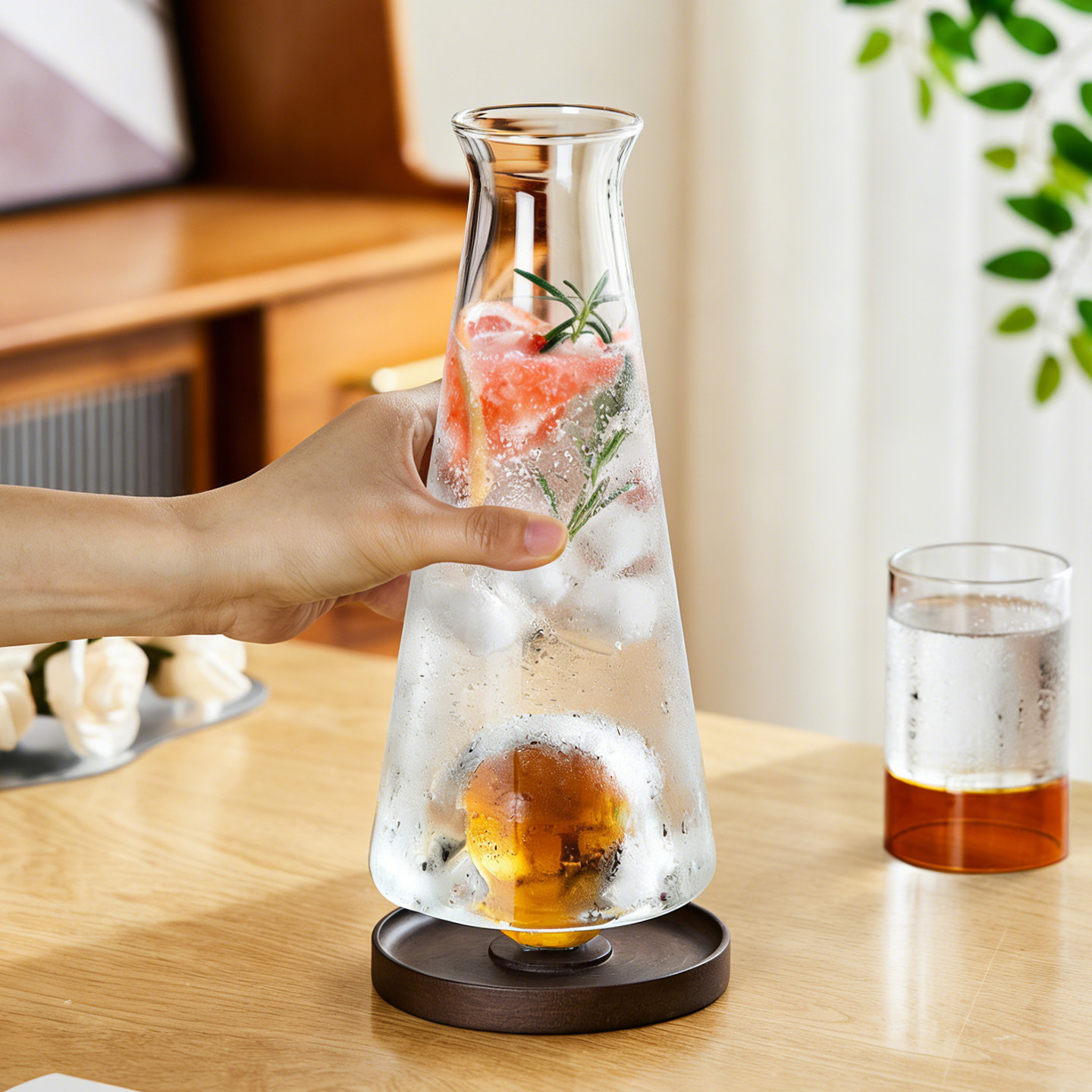 轻奢高级感玻璃冷水壶冰箱冷泡瓶凉白开水壶家用储水耐高温凉茶壶