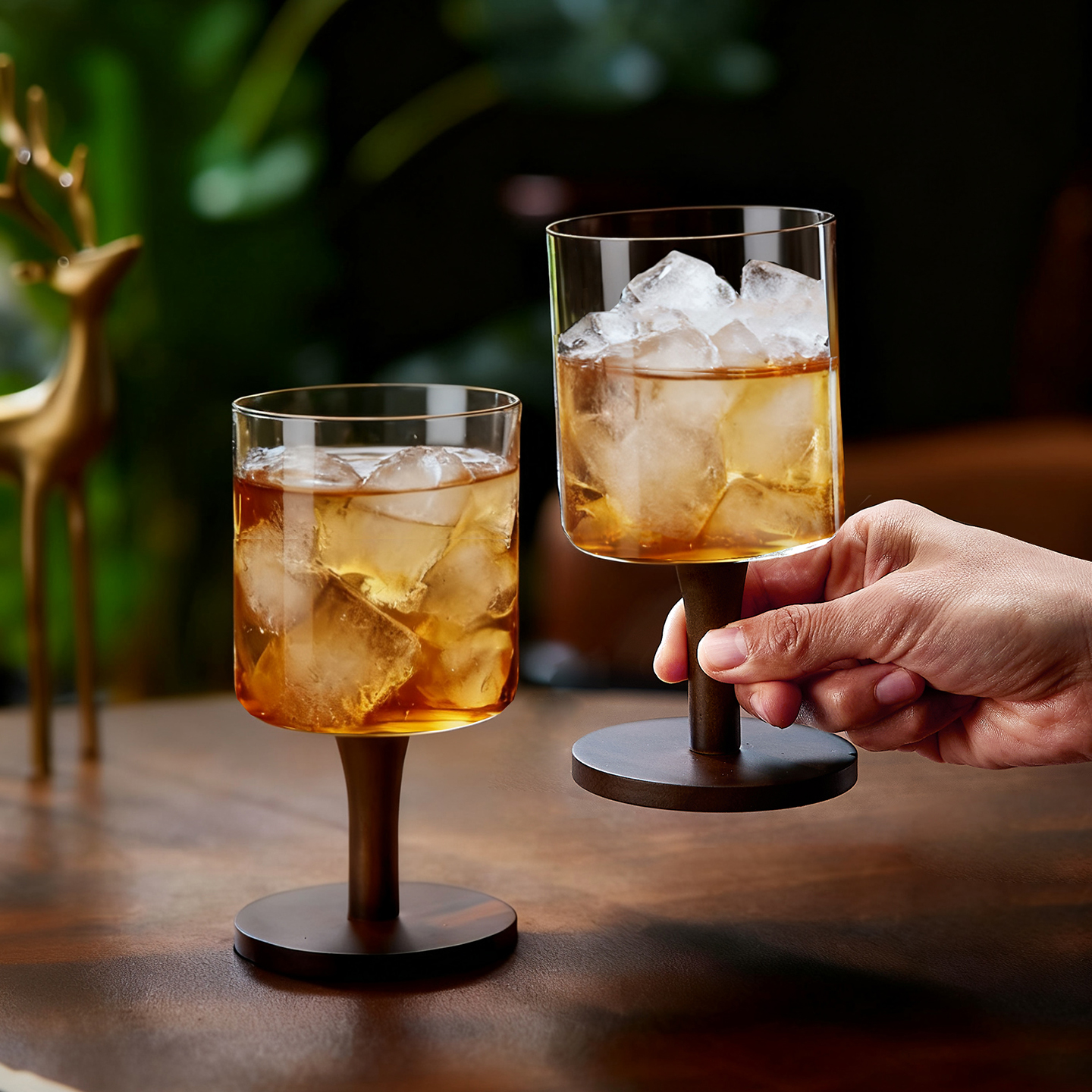 玻璃杯喝水杯子高脚酒杯耐高温茶杯咖啡杯高颜值调酒杯果汁饮料杯