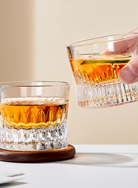 欧式中古风玻璃酒杯家用威士忌酒杯套装酒吧喝酒杯子洋酒杯啤酒杯