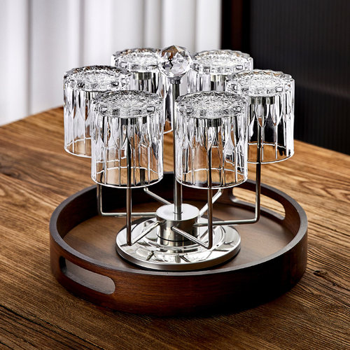 高级感轻奢威士忌酒杯套装创意家用水晶玻璃白兰地洋酒杯啤酒杯子