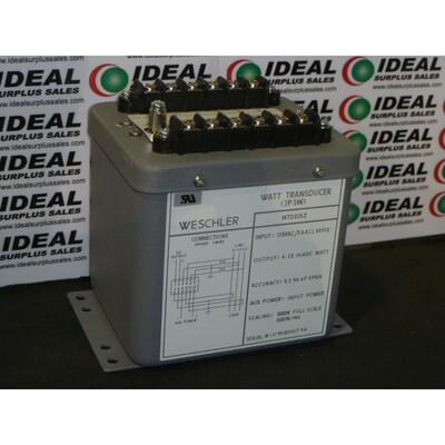 Weschler WTD020Z Transductor 120VAC/5A AC Entrada 4-20mA Dc