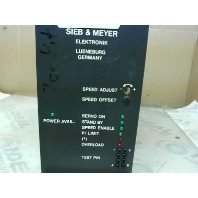 SIEB MEYER 26.44.18 Servo Controlador Tipo M2 Motor sin Esco
