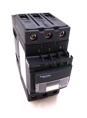 Contactor LC1D50ABBE Schneider AC-3 400V 22kW 50A 24VDC 3P 1