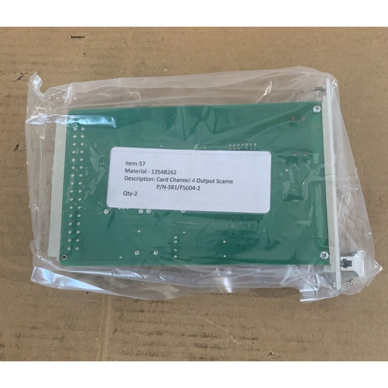 SCAME Sistemi Control Card Channel 4 Output System S81/F5004