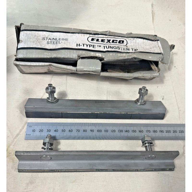 Lot of 2 FLEXCO H-Type Tungsten Tip Conveyor Belt Scraper HV