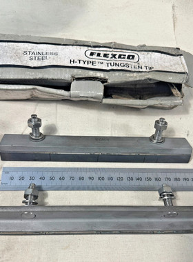 Lot of 2 FLEXCO H-Type Tungsten Tip Conveyor Belt Scraper HV