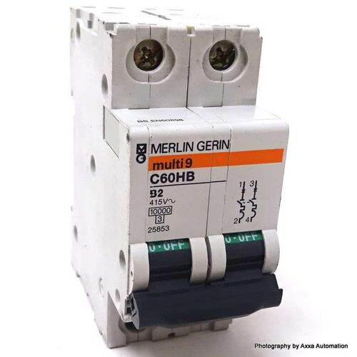 2P Circuit Breaker 25853 Merlin Gerin 2A B-curve C60HB-B2 C6
