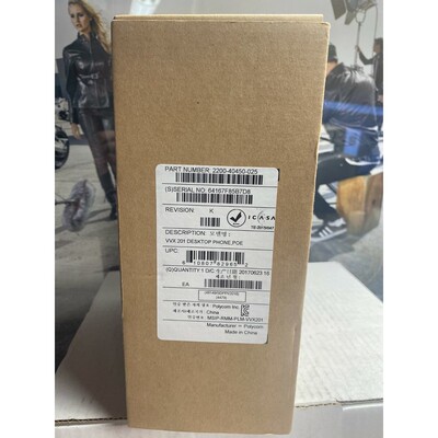 Polycom VVX 201 2-Line IP Phone (2200-40450-025) POE REV K