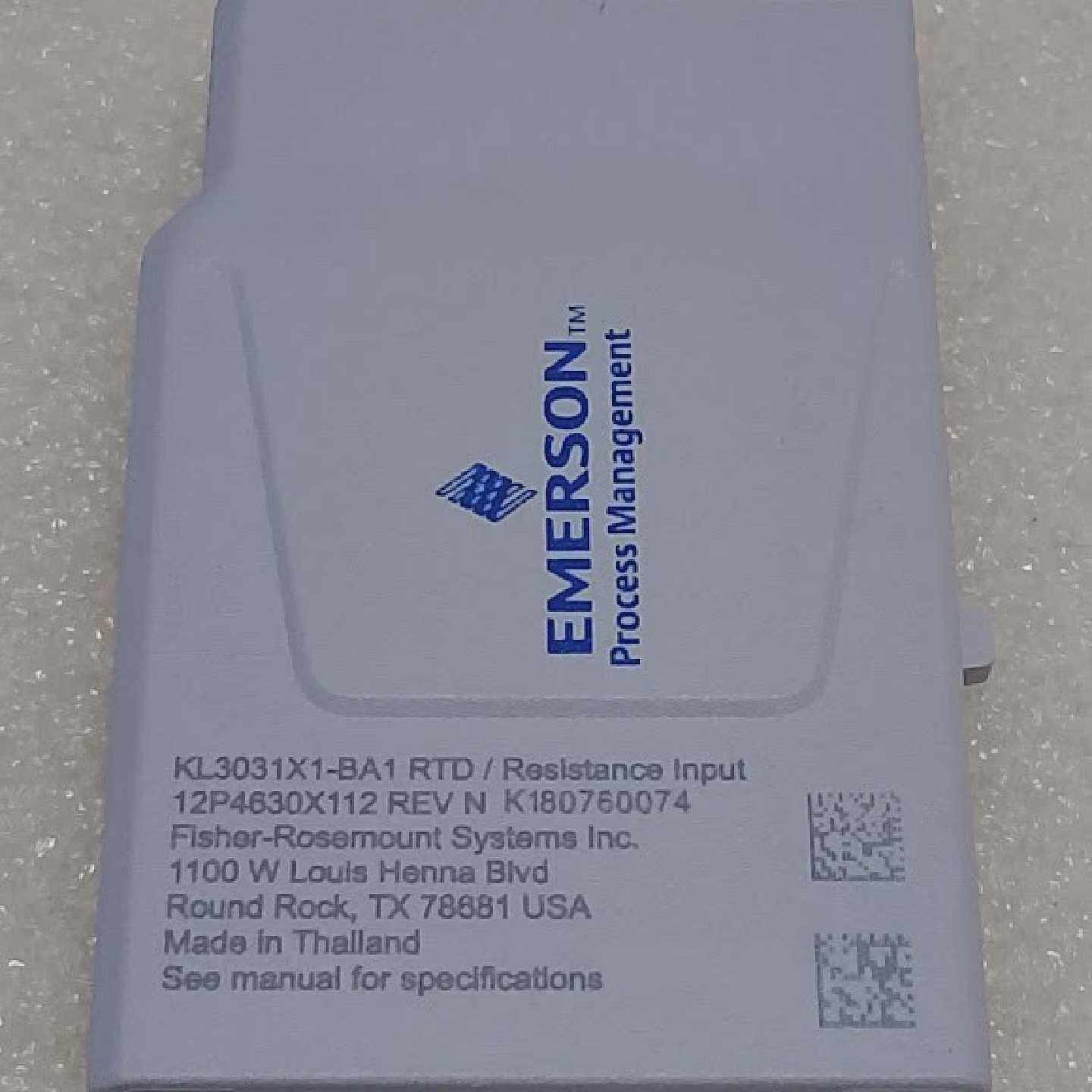 EMERSONKL3031X1BA1RTD电阻输入12P4630X112RevN
