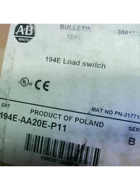 Allen Bradley 194E AA20E P11 Carga Interruptor / Desconexió