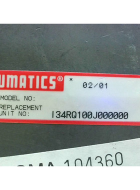 NUMATICS I34RQ100J000000 Neumático Válvula de Regulación