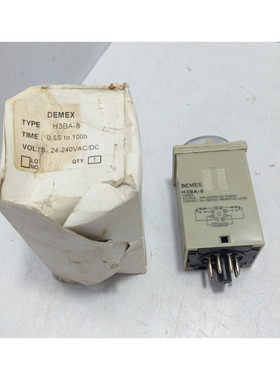 Demex H3BA-8 Timer 24to240VDC/AC 50/60Hz 5A 250VAC Resistive