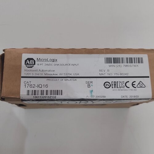 NEW ORIGNAL ALLEN BRADLEY  1762 IQ16 SER B  REV B MicroLogix