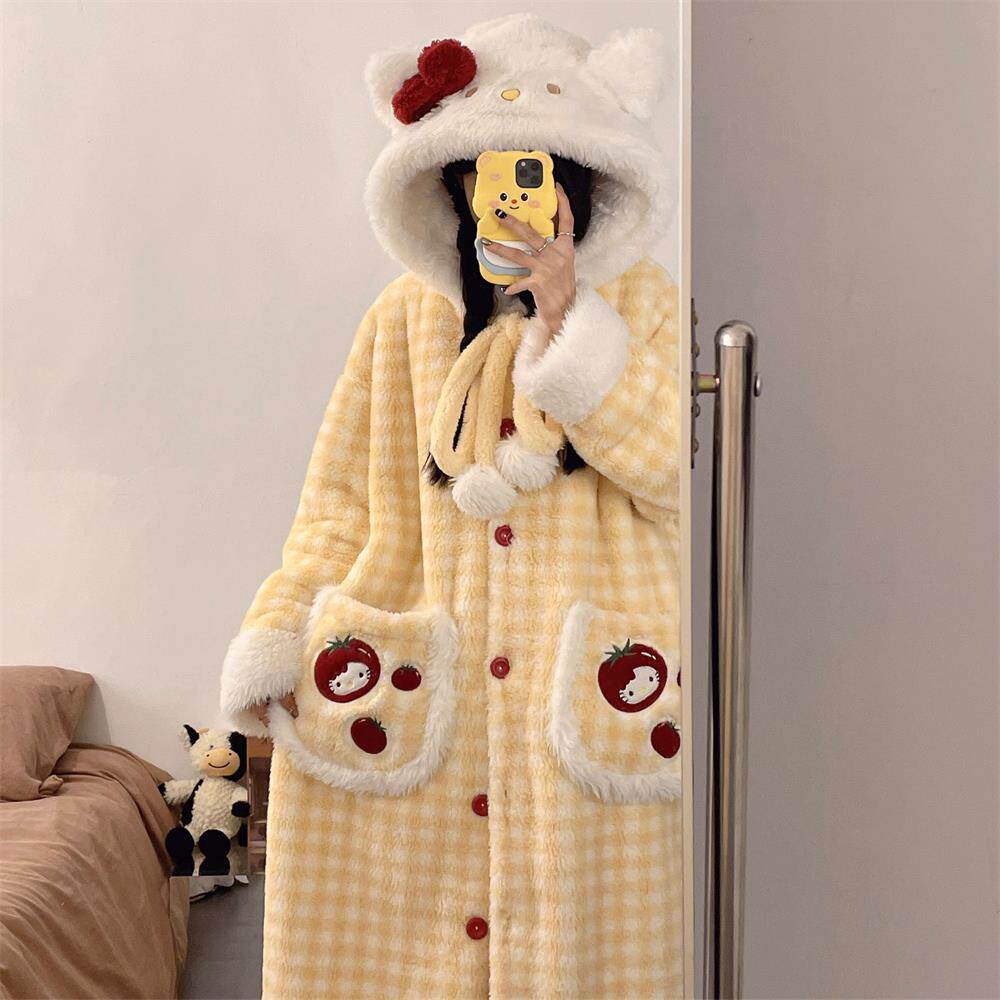 冬季珊瑚绒HelloKitty睡衣套装