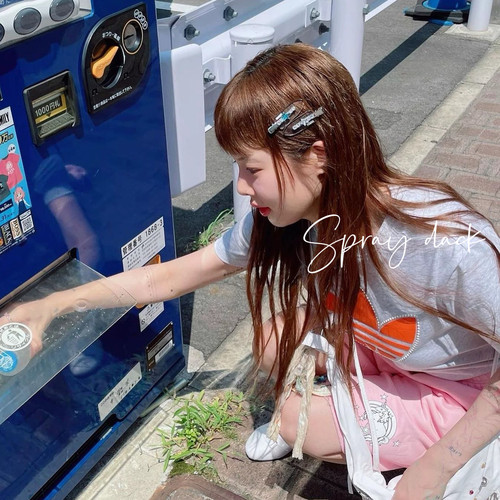 定制醋酸LOTSYOU泫雅同款星星钻石透明红色黑色发夹无痕刘海边夹